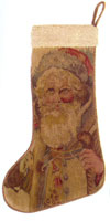 Hand Woven Aubusson Christmas Stocking