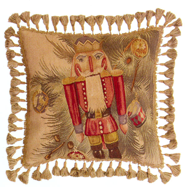 Heirloom Delights Old World Christmas Collection Aubusson Pillow DL53 Nutcracker, Pillows