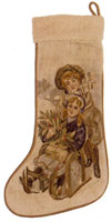 Old World Christmas Collection - Aubusson Stocking DL79 - To Grandma's House by Sled