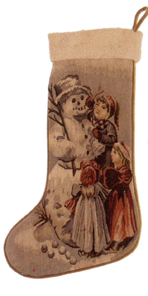 Old World Christmas Collection - Aubusson Stocking DL78 - Around the Snowman