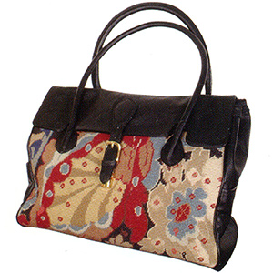 Tudor Oriental Needlepoint Market Tote